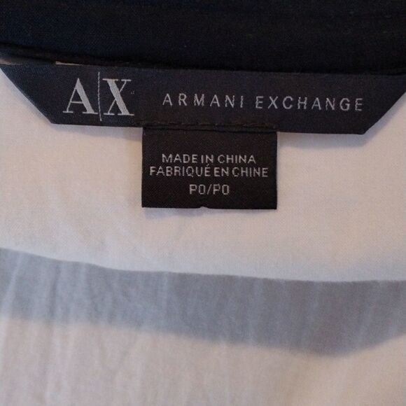 Armani Exchange White Cotton Blend Dress - Picture 8 of 12